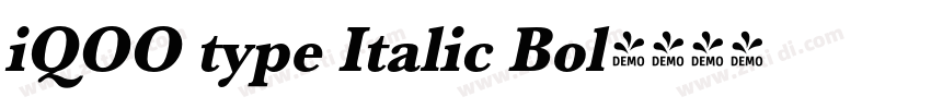 iQOO type Italic Bol字体转换